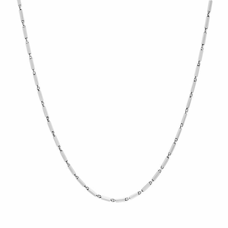 Sterling Silver 20 Inch Octagonal Cylinder Link Chain