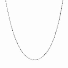 Sterling Silver 20 Inch Octagonal Cylinder Link Chain
