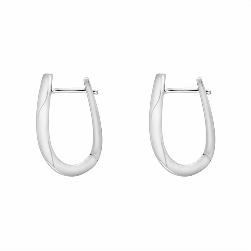 Sterling Silver 20x14mm Twisted Hoop Earrings