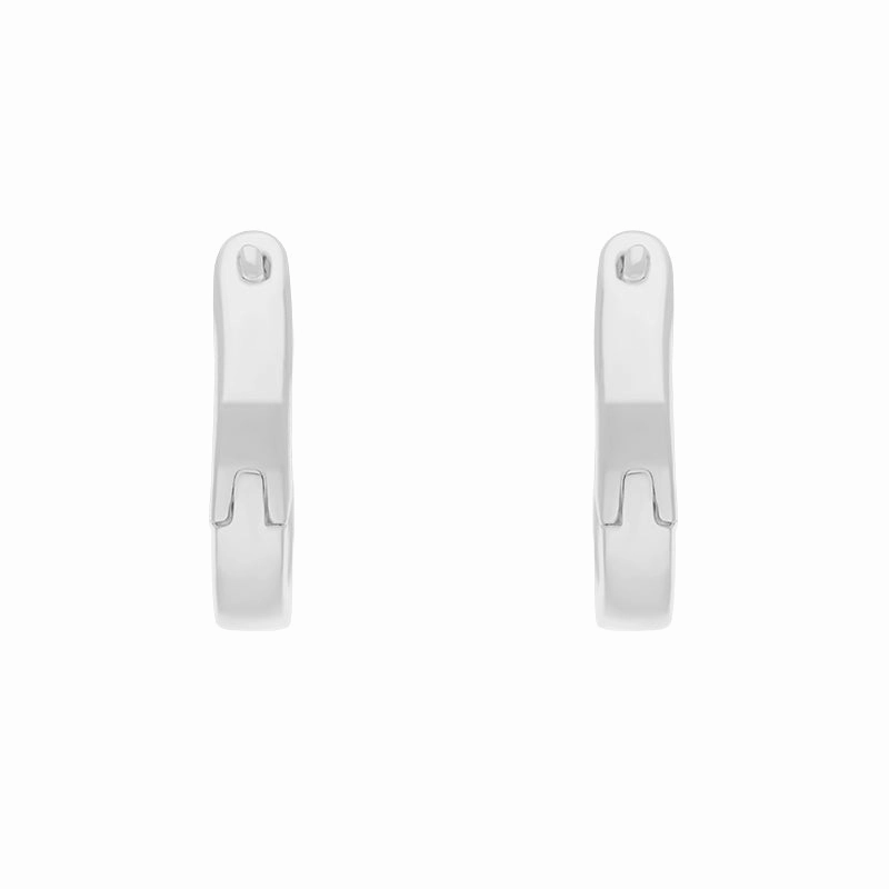 Sterling Silver 2mm Wide Small Hoop Earrings D