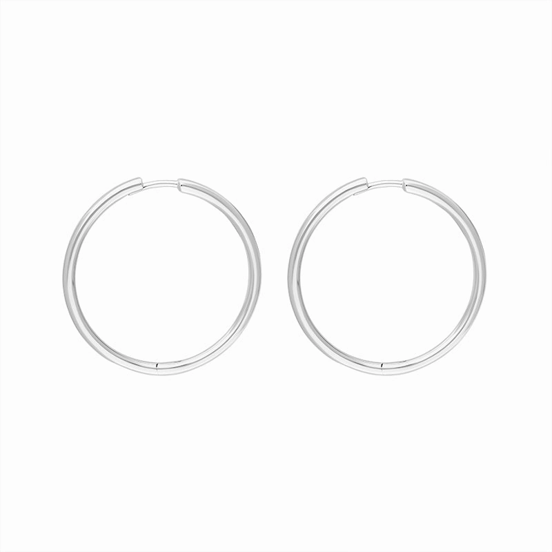 Sterling Silver 30mm Hoop Earrings