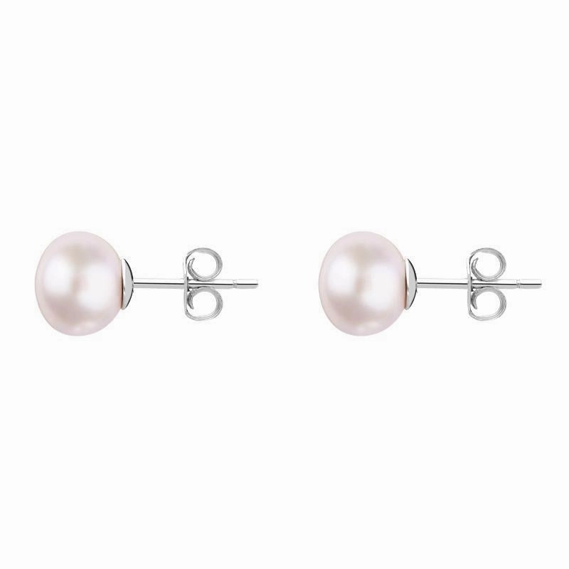 Sterling Silver 5mm Pink Freshwater Pearl Stud Earrings