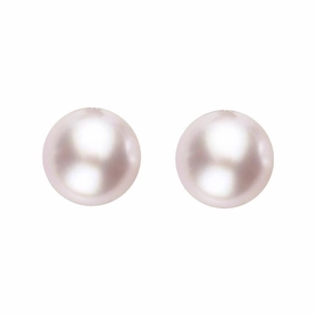 Sterling Silver 5mm Pink Freshwater Pearl Stud Earrings