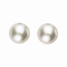 Sterling Silver 5mm White Freshwater Pearl Stud Earrings