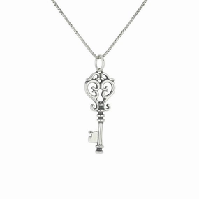 Sterling Silver Alice In Wonderland Small Key Necklace