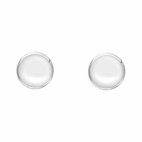 Sterling Silver Bauxite 4mm Classic Small Round Stud Earrings
