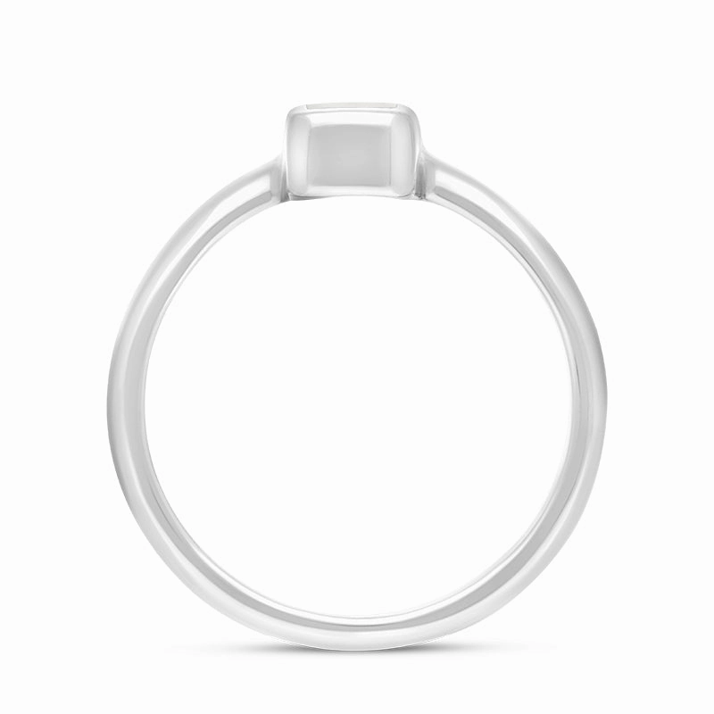 Sterling Silver Bauxite Dinky Oblong Ring