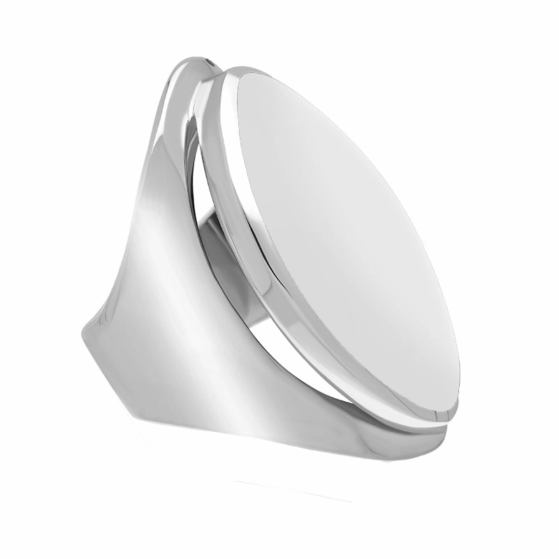 Sterling Silver Bauxite Large Oval Statement Ring