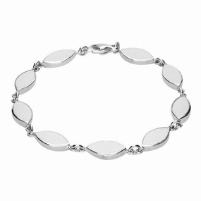 Sterling Silver Bauxite Marquise Bracelet