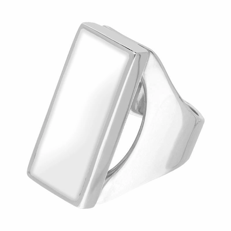 Sterling Silver Bauxite Medium Oblong Ring