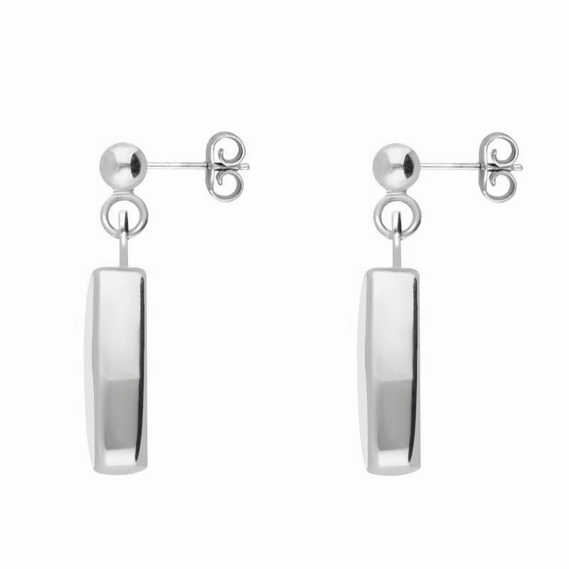Sterling Silver Bauxite Oblong Drop Earrings