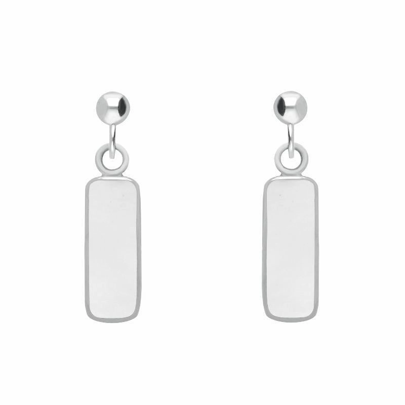 Sterling Silver Bauxite Oblong Drop Earrings