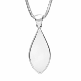 Sterling Silver Bauxite Pointed Pear Necklace