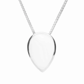 Sterling Silver Bauxite Upside Down Pear Necklace
