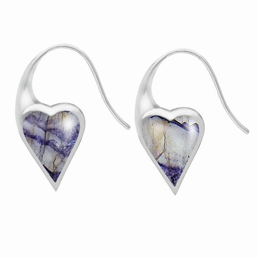 Sterling Silver Blue John Heart Carrier Two Piece Set