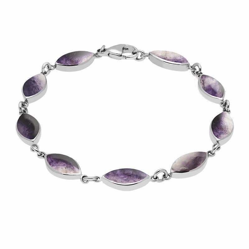 Sterling Silver Blue John Marquise Four Piece Set