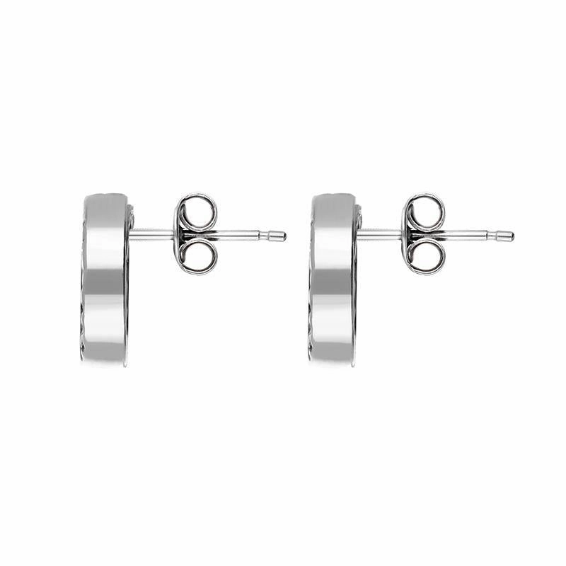 Sterling Silver Blue John Peak District Millstone Stud Earrings