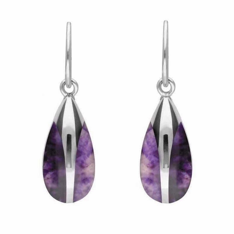Sterling Silver Blue John Pear Drop Two Piece Set