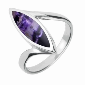 Sterling Silver Blue John Toscana Marquise Twist Ring
