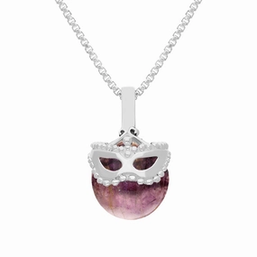 Sterling Silver Blue John Zodiac Gemini 9mm Bead Pendant