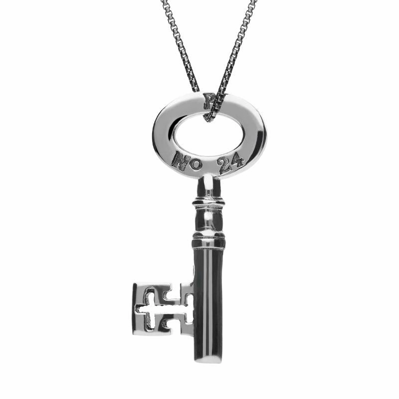 Sterling Silver Chatsworth No. 24 Key Necklace