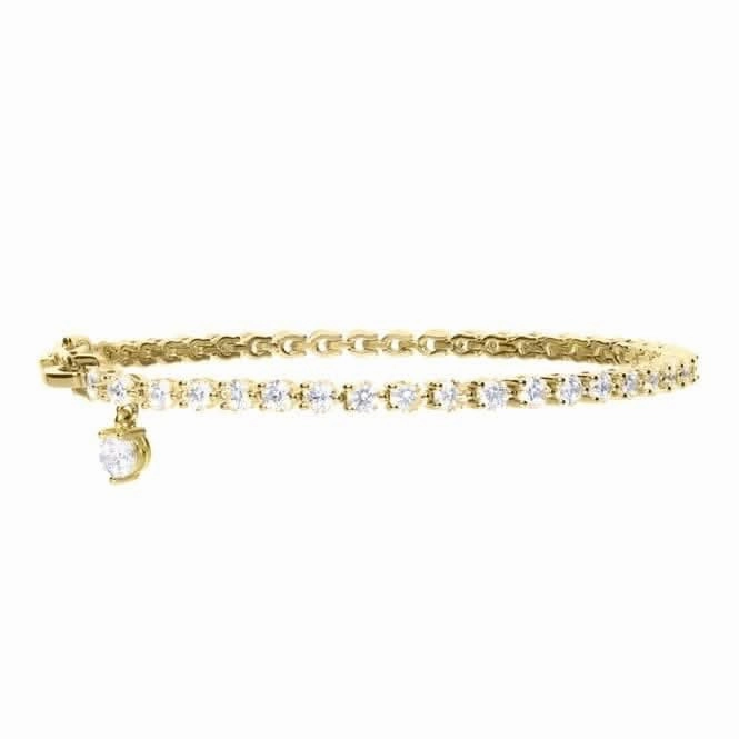 Sterling Silver Clear Cubic Zirconia Bracelet B5471