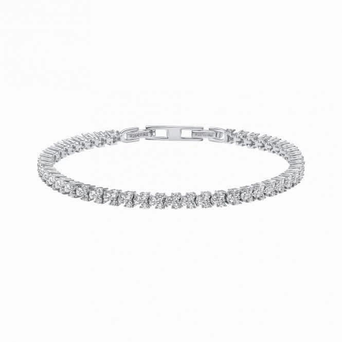 Sterling Silver Clear Cubic Zirconia Bracelet B5475