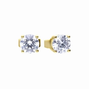 Sterling Silver Clear Cubic Zirconia Earrings E6400
