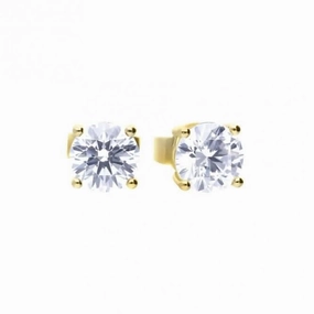 Sterling Silver Clear Cubic Zirconia Earrings E6401