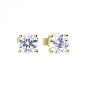 Sterling Silver Clear Cubic Zirconia Earrings E6402