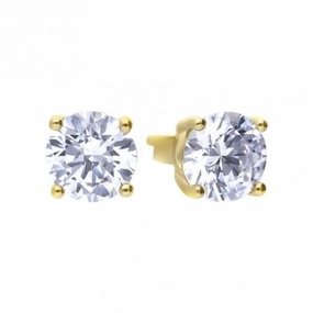 Sterling Silver Clear Cubic Zirconia Earrings E6403