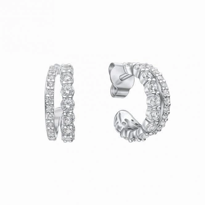 Sterling Silver Clear Cubic Zirconia Earrings E6405
