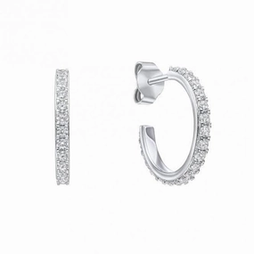 Sterling Silver Clear Cubic Zirconia Earrings E6406