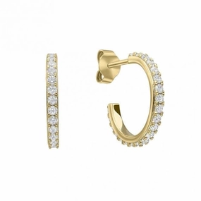Sterling Silver Clear Cubic Zirconia Earrings E6407