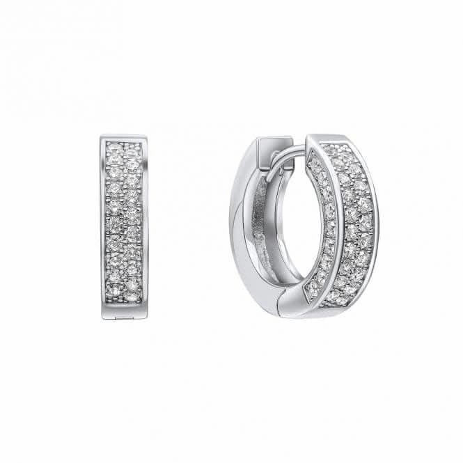 Sterling Silver Clear Cubic Zirconia Earrings E6411