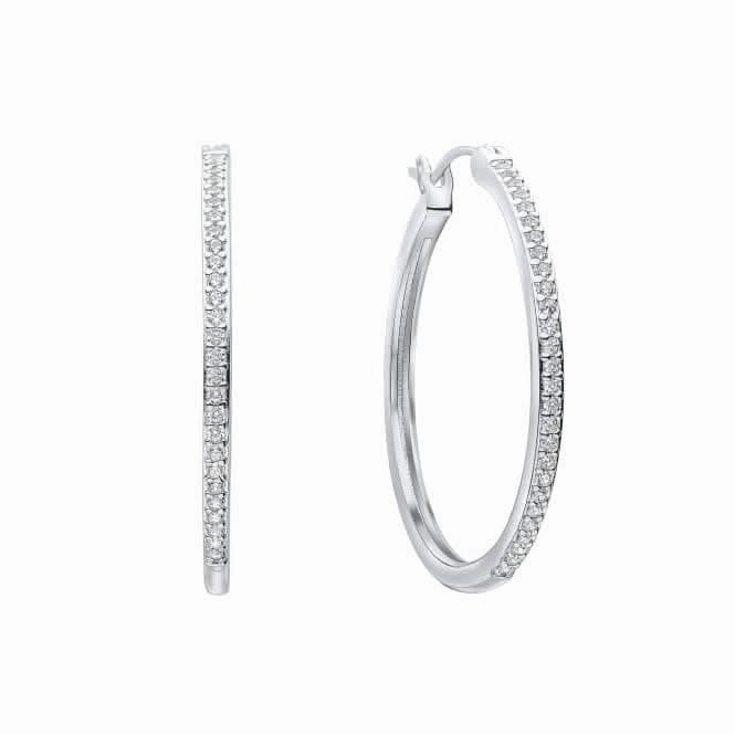 Sterling Silver Clear Cubic Zirconia Earrings E6413