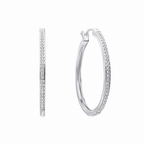 Sterling Silver Clear Cubic Zirconia Earrings E6413