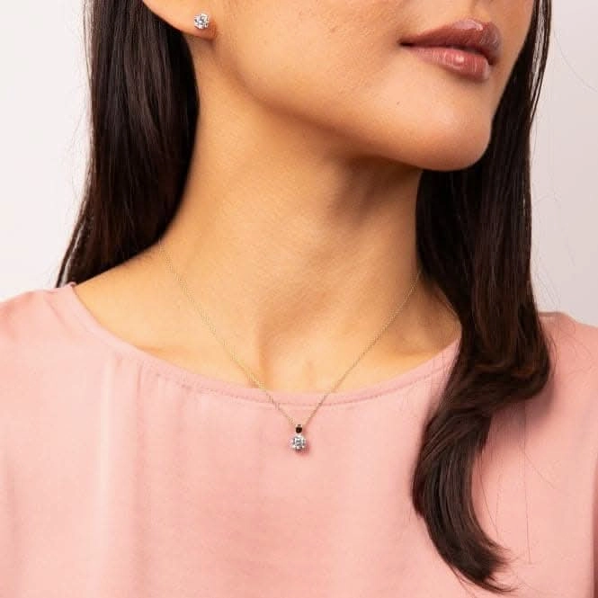 Sterling Silver Clear Cubic Zirconia Pendant P5395
