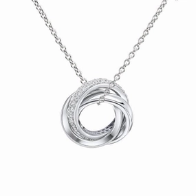 Sterling Silver Clear Cubic Zirconia Pendant P5399