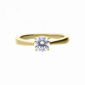Sterling Silver Clear Cubic Zirconia Ring R3866