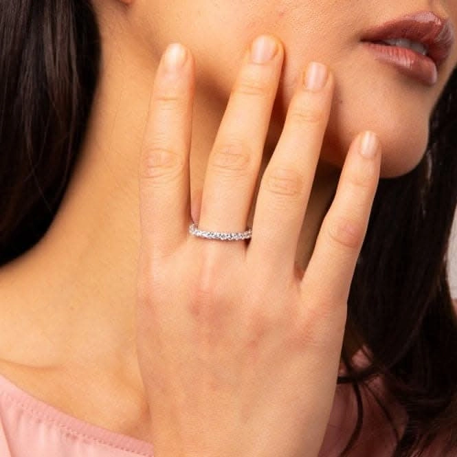 Sterling Silver Clear Cubic Zirconia Ring R3869