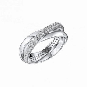 Sterling Silver Clear Cubic Zirconia Ring R3874