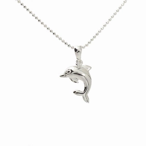 Sterling Silver Dolphin Pendant (S/M) (Chain Sold Separately)