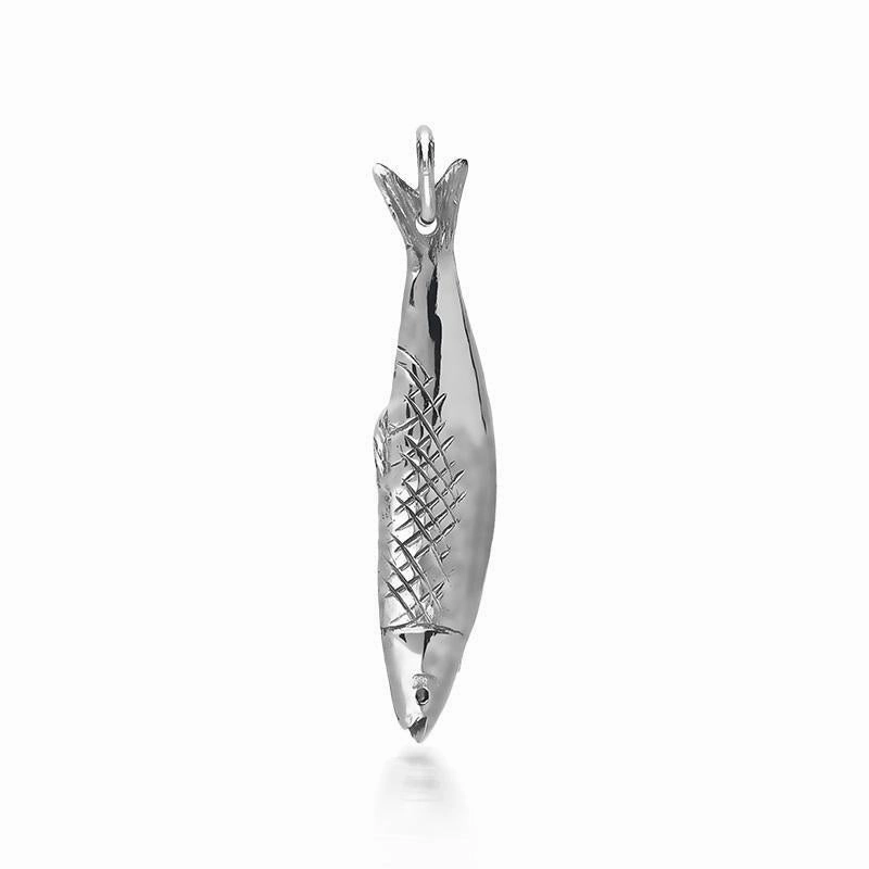 Sterling Silver Emma Stothard Silver Darling Small Fish Charm