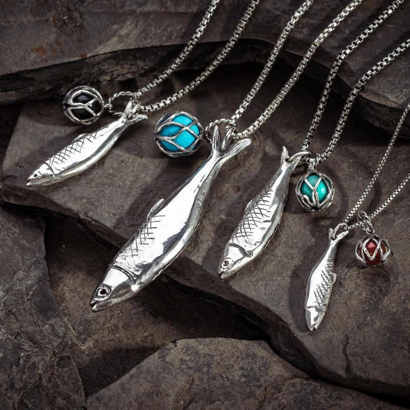 Sterling Silver Emma Stothard Silver Darling Small Fish Charm