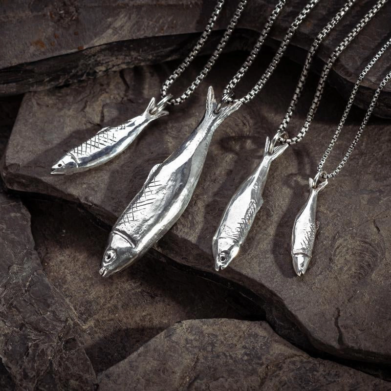 Sterling Silver Emma Stothard Silver Darling Small Fish Charm