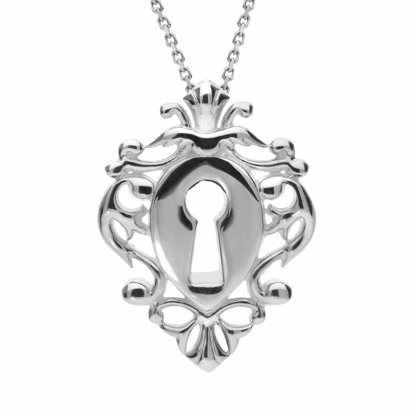 Sterling Silver Filigree Chatsworth Keyhole Large Necklace
