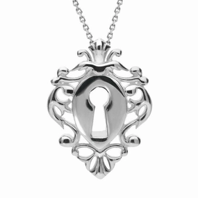 Sterling Silver Filigree Chatsworth Keyhole Large Necklace