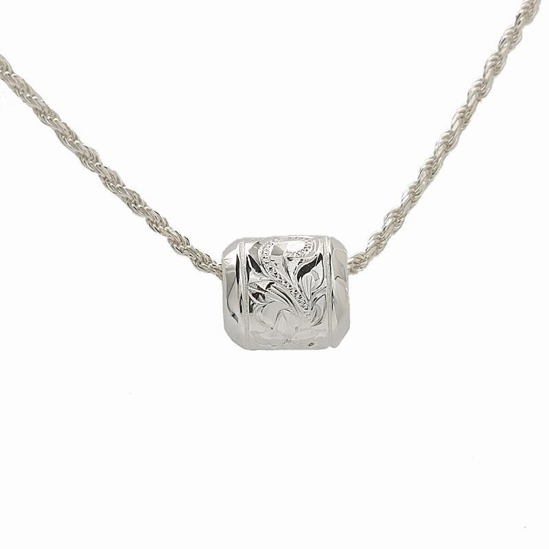 Sterling Silver Hawaiian Scroll Barrel Pendant (Chain Sold Separately)