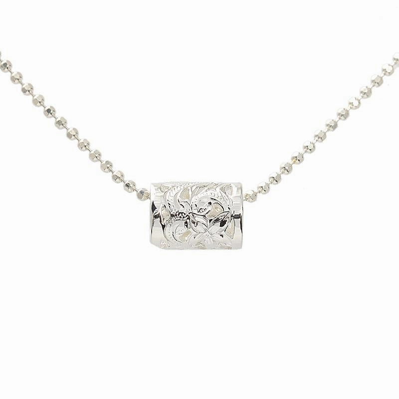 Sterling Silver Hawaiian Scroll Cut Out Barrel Pendant (Chain Sold Separately)